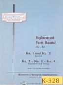 Kearney & Trecker No. 1, 2 & 3 & 4, Pub. 43, Special Millling Parts Manual